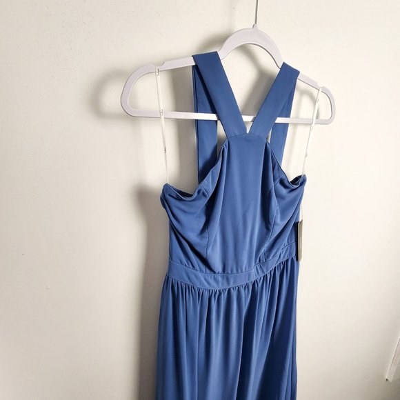 NWT Lulus Air Of Romance Blue Gown Maxi Dress Size Medium - Picture 6 of 13